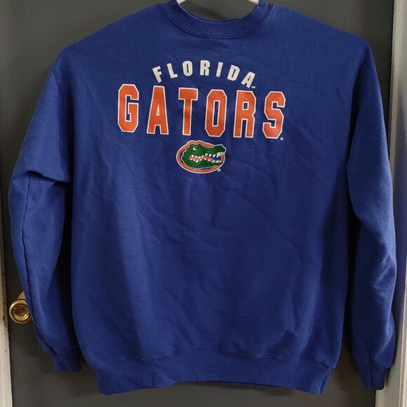 Florida Gators Men's Large Long Sleeve Sweatshirt Blue Graphic Front Logo Hanes - Picture 1 of 8